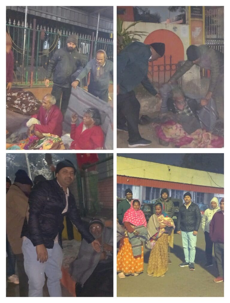 जरूरतमंदों को ठंड से बचाव के लिए न्यायपालिका भी आगे आया, रात्रि में चौक चौराहे , स्टेशन पर सोने वाले को जज साहब ने ओढ़ाया कंबल…..