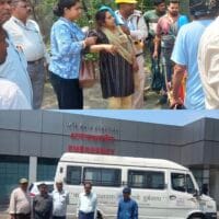 सड़क दुर्घटना में जख्मी महिला को डालसा पीएलवी जागरूकता वैन से टीएमएच में भर्ती कराया ।