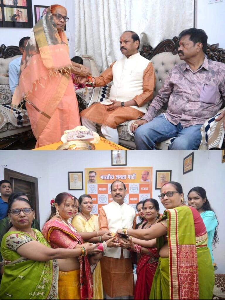 पूर्व मुख्यमंत्री रघुवर दास ने जमशेदपुर में मनाया रक्षाबंधन का पावन त्यौहार, सैकड़ो बहनों ने कलाई पर बांधी राखी, बहनों की रक्षा का वचन देकर रघुवर दास ने नारी शक्ति के सम्मान का किया आह्वान…..
